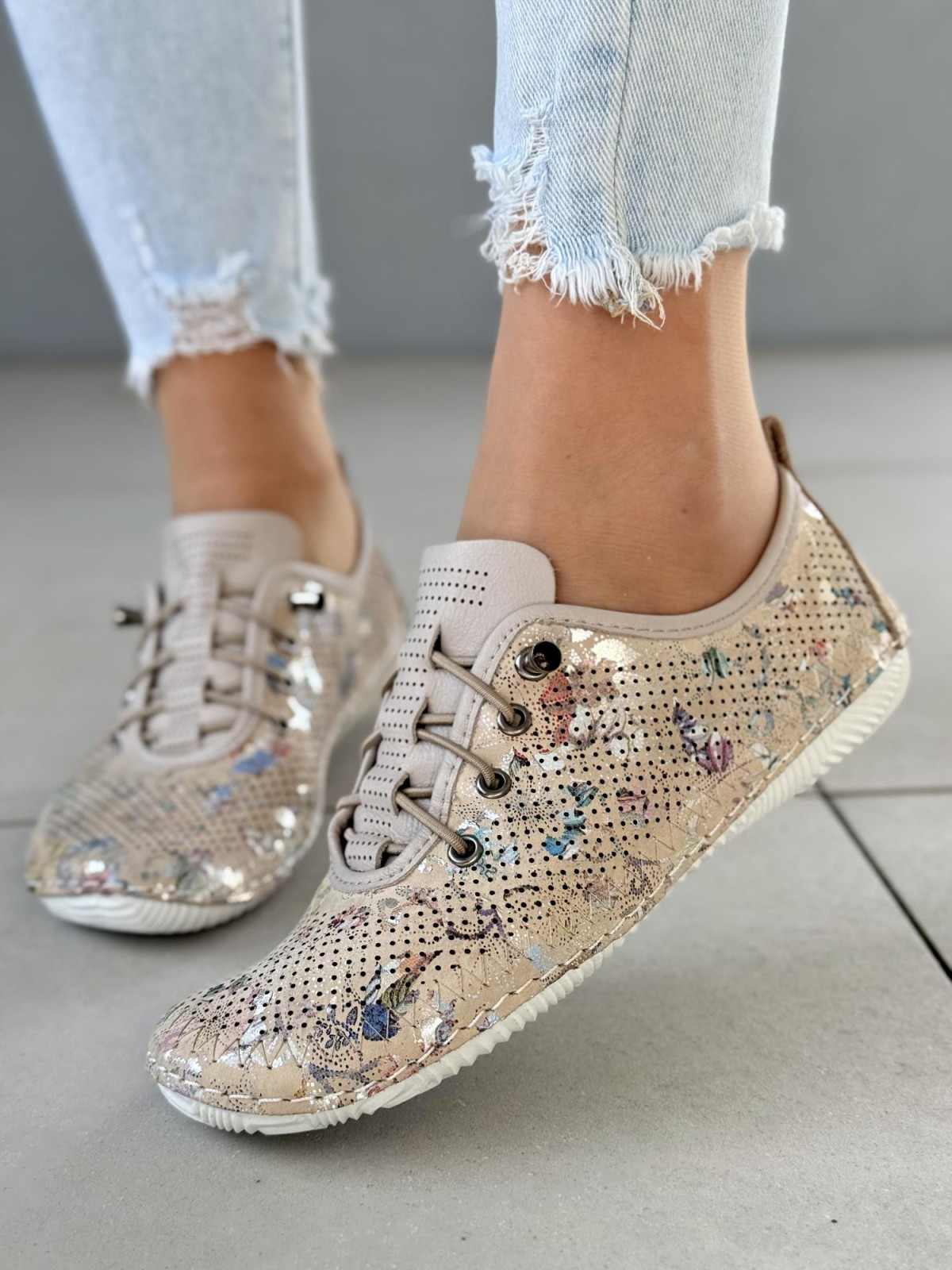 Sneakersy ze skóry naturalnej