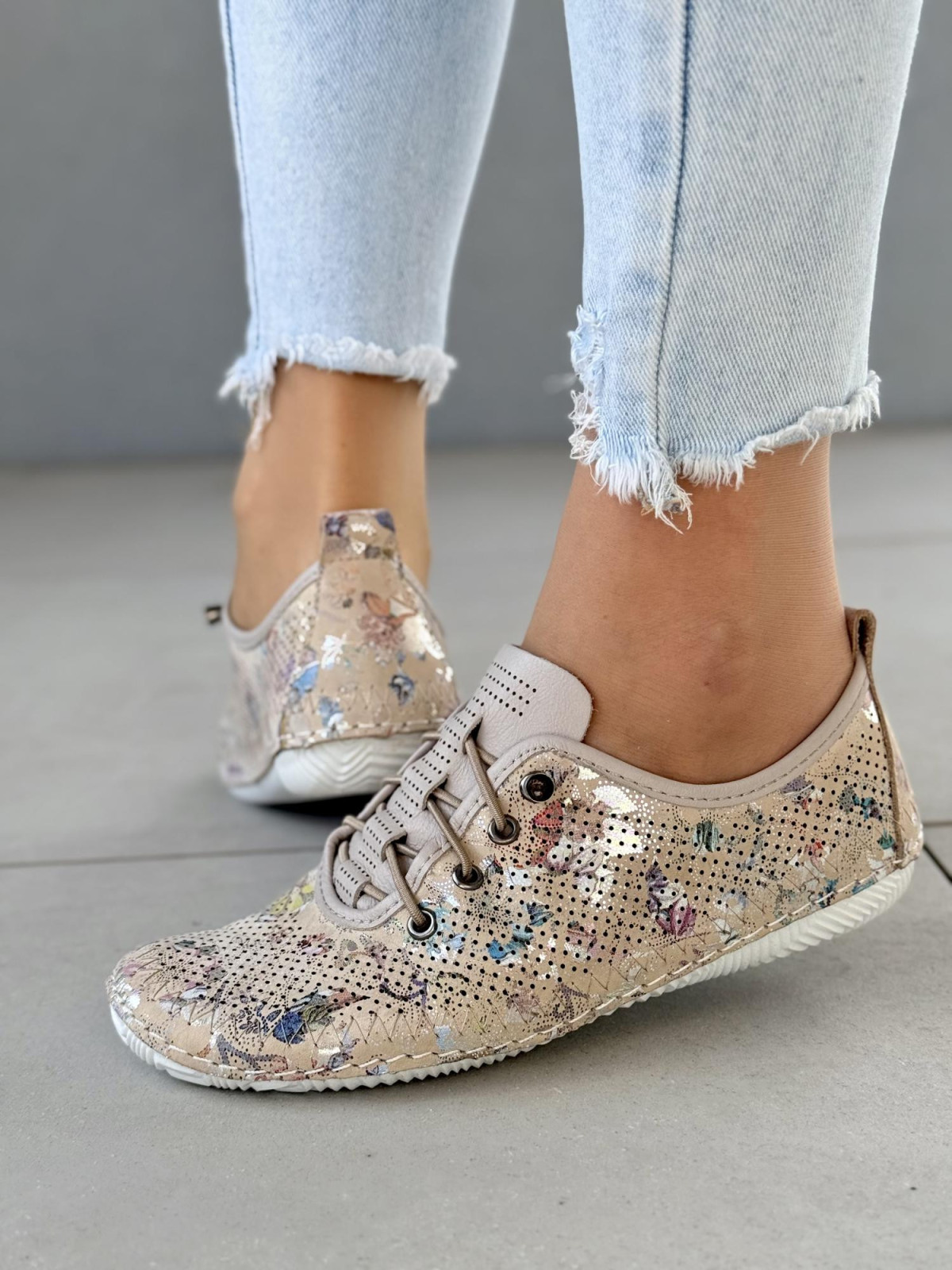 Sneakersy ze skóry naturalnej