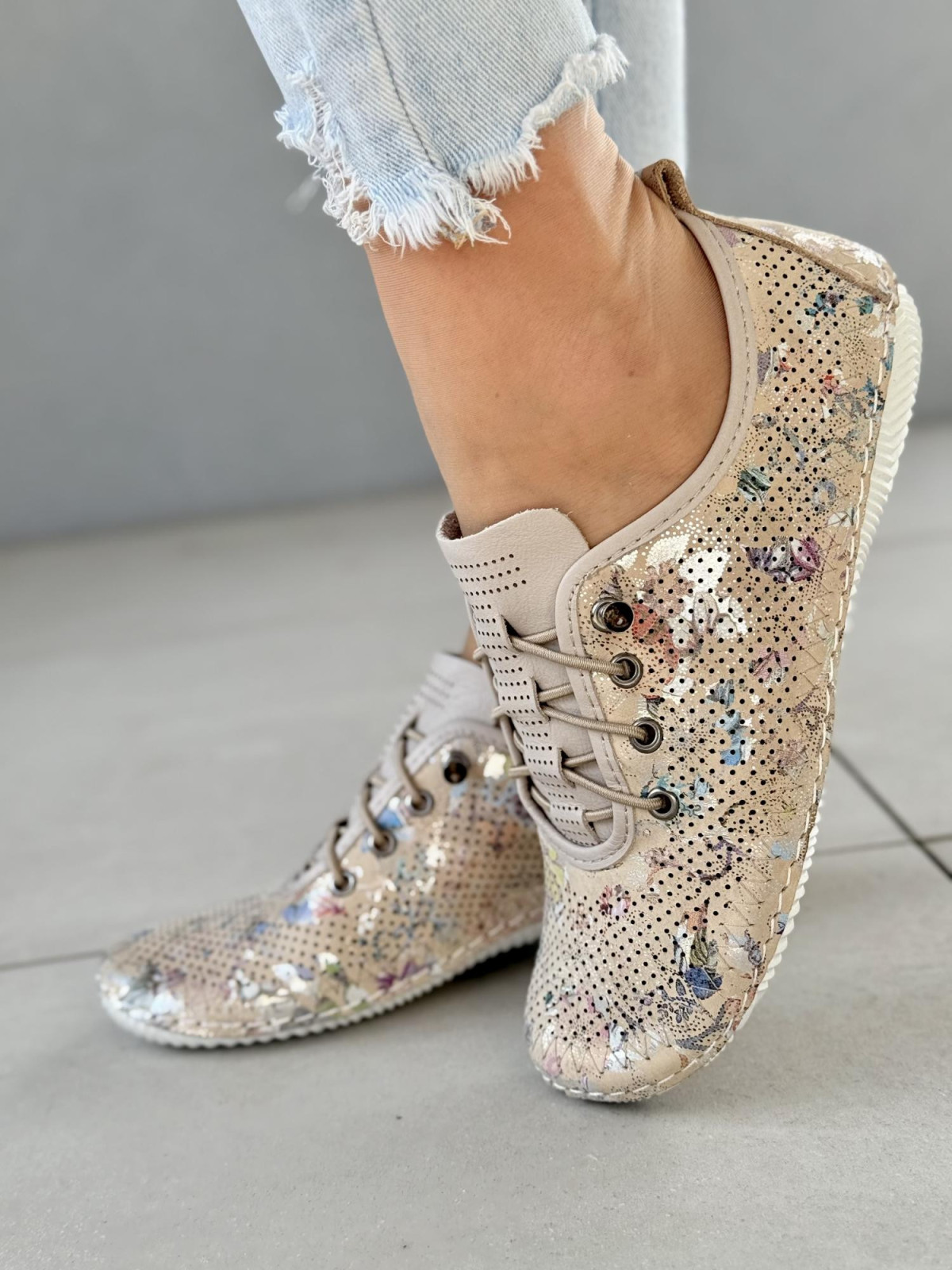 Sneakersy ze skóry naturalnej