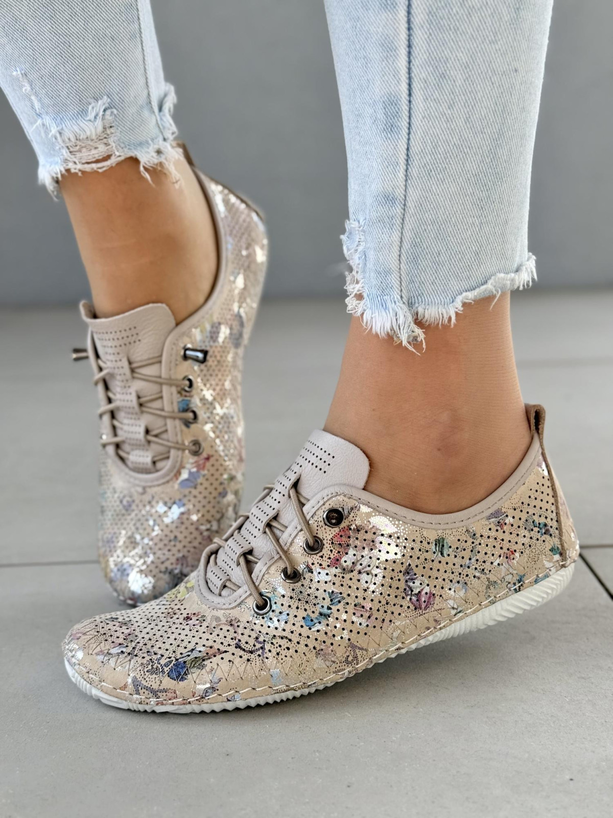 Sneakersy ze skóry naturalnej