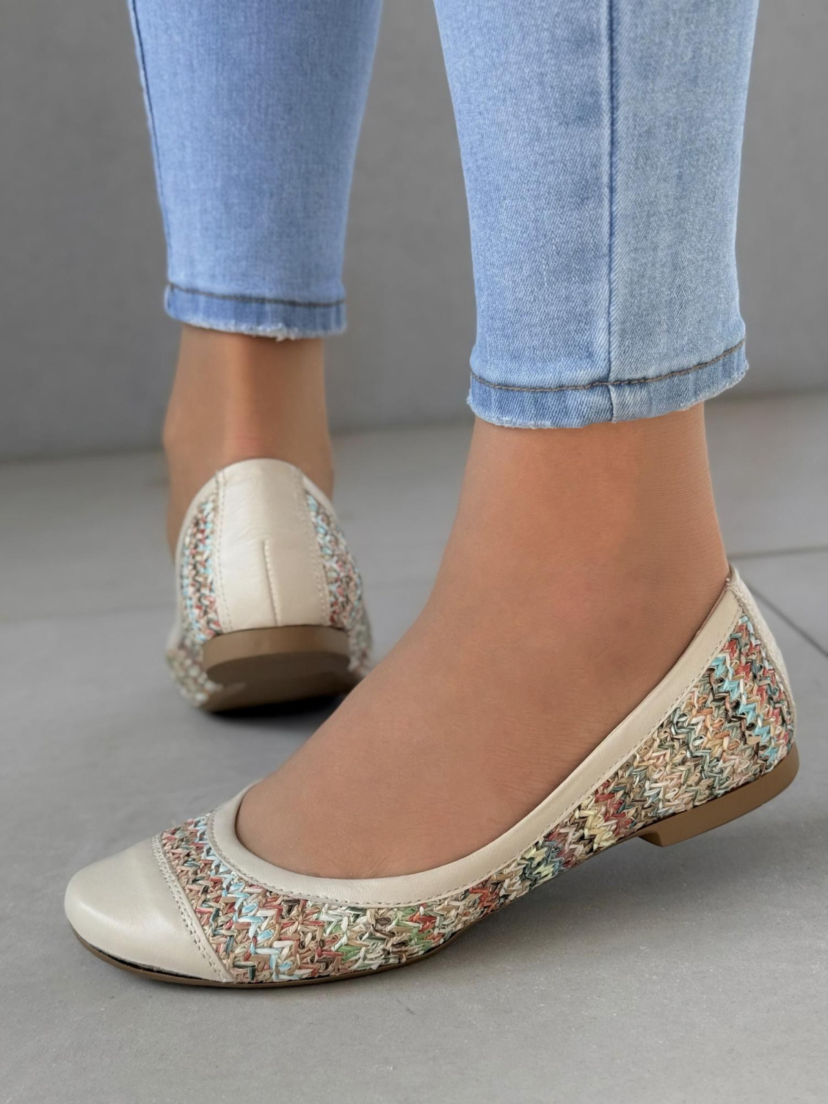 Baleriny ze skóry naturalnej