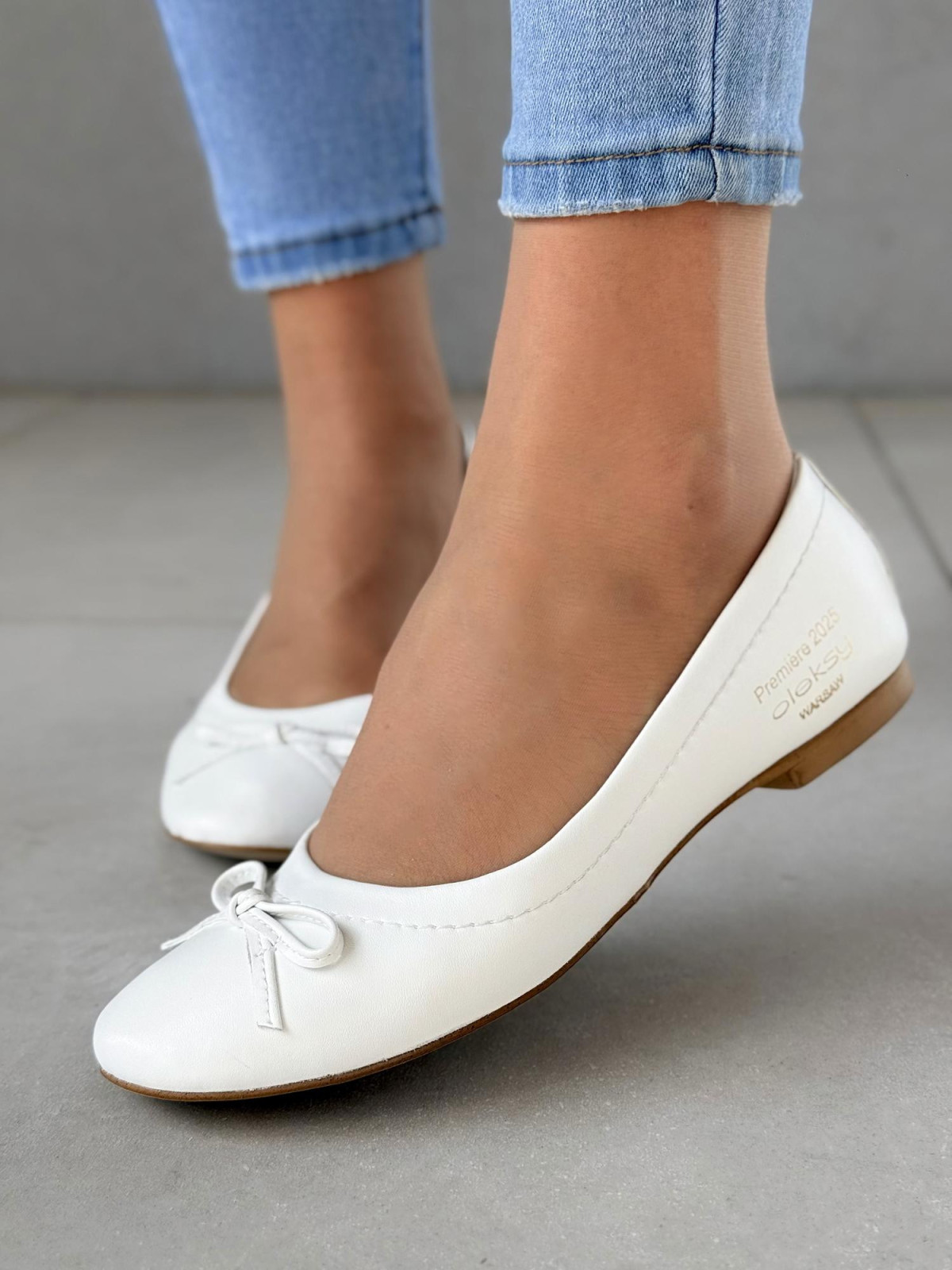 Balerinki ze skóry naturalnej OLEKSY Polskiej produkcji