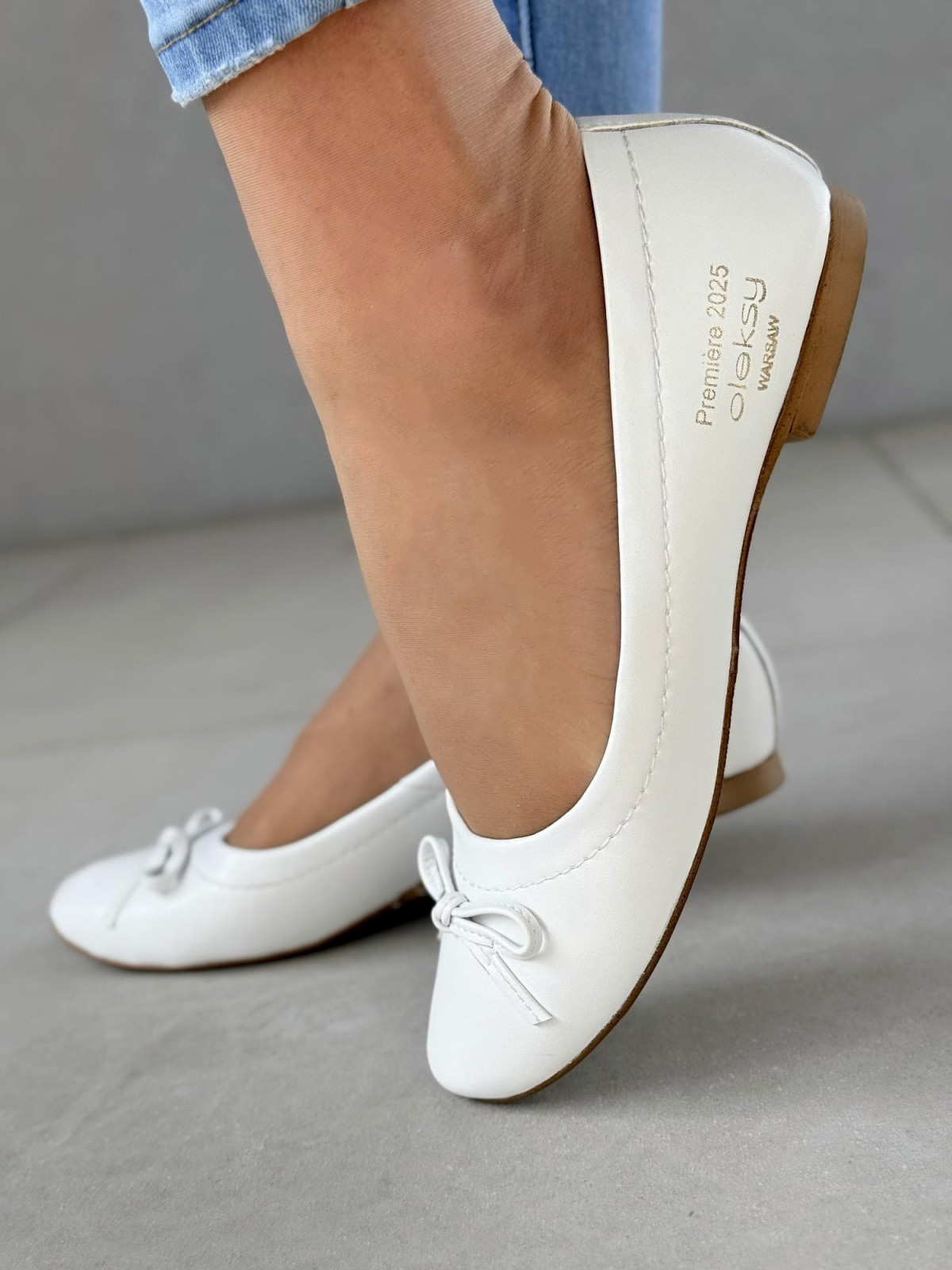 Balerinki ze skóry naturalnej OLEKSY Polskiej produkcji