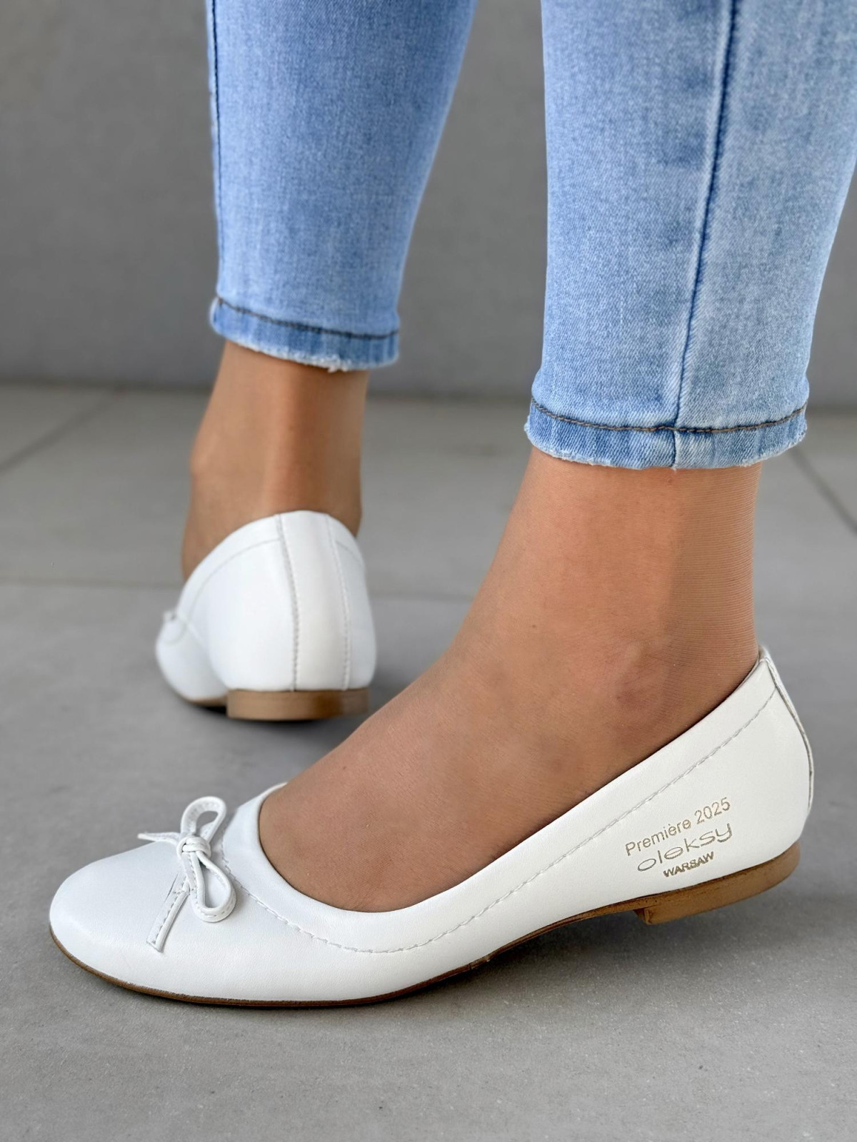 Balerinki ze skóry naturalnej OLEKSY Polskiej produkcji