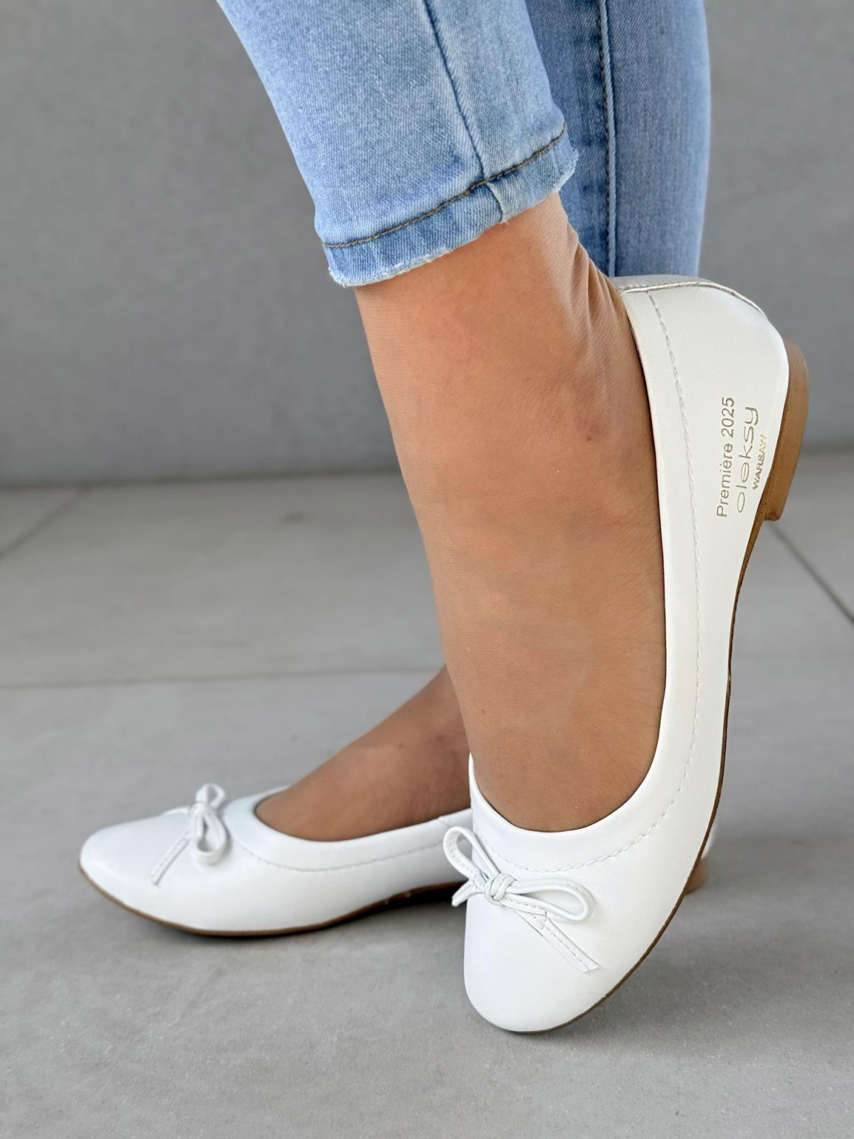 Balerinki ze skóry naturalnej OLEKSY Polskiej produkcji