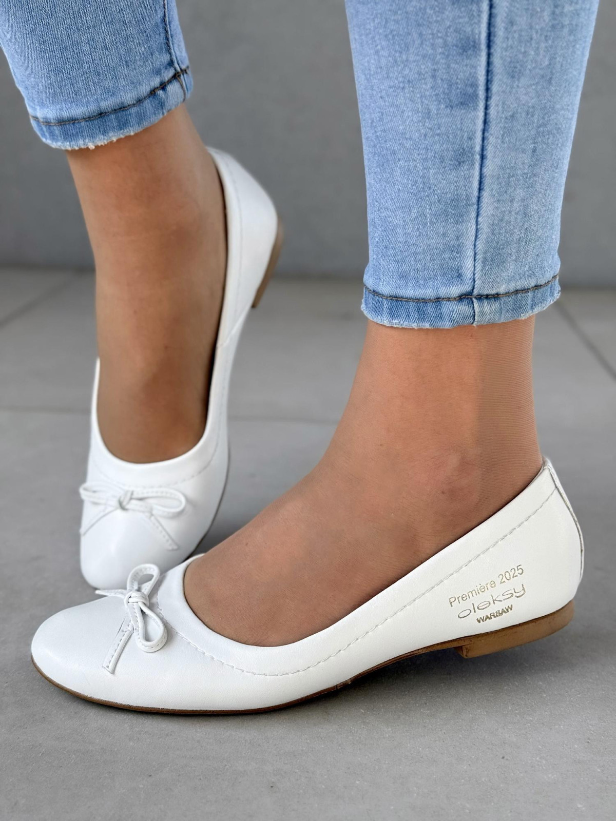 Balerinki ze skóry naturalnej OLEKSY Polskiej produkcji