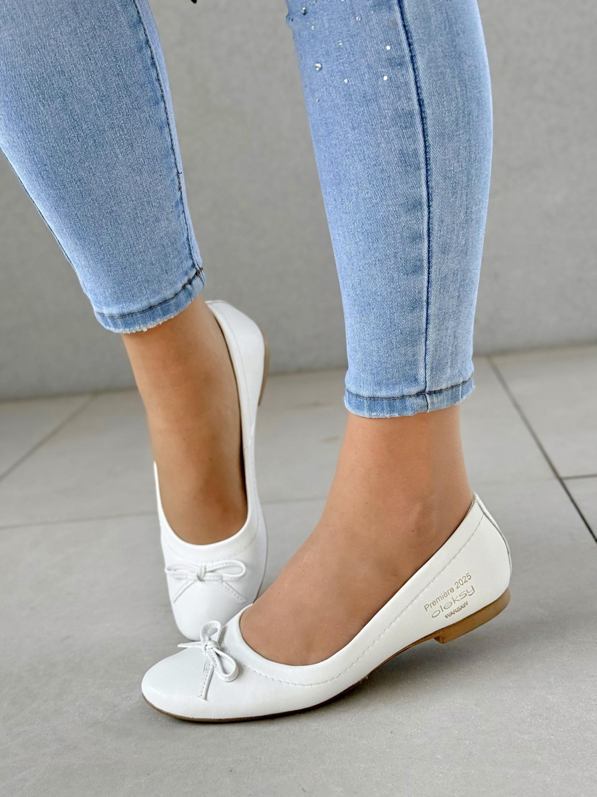 Balerinki ze skóry naturalnej OLEKSY Polskiej produkcji