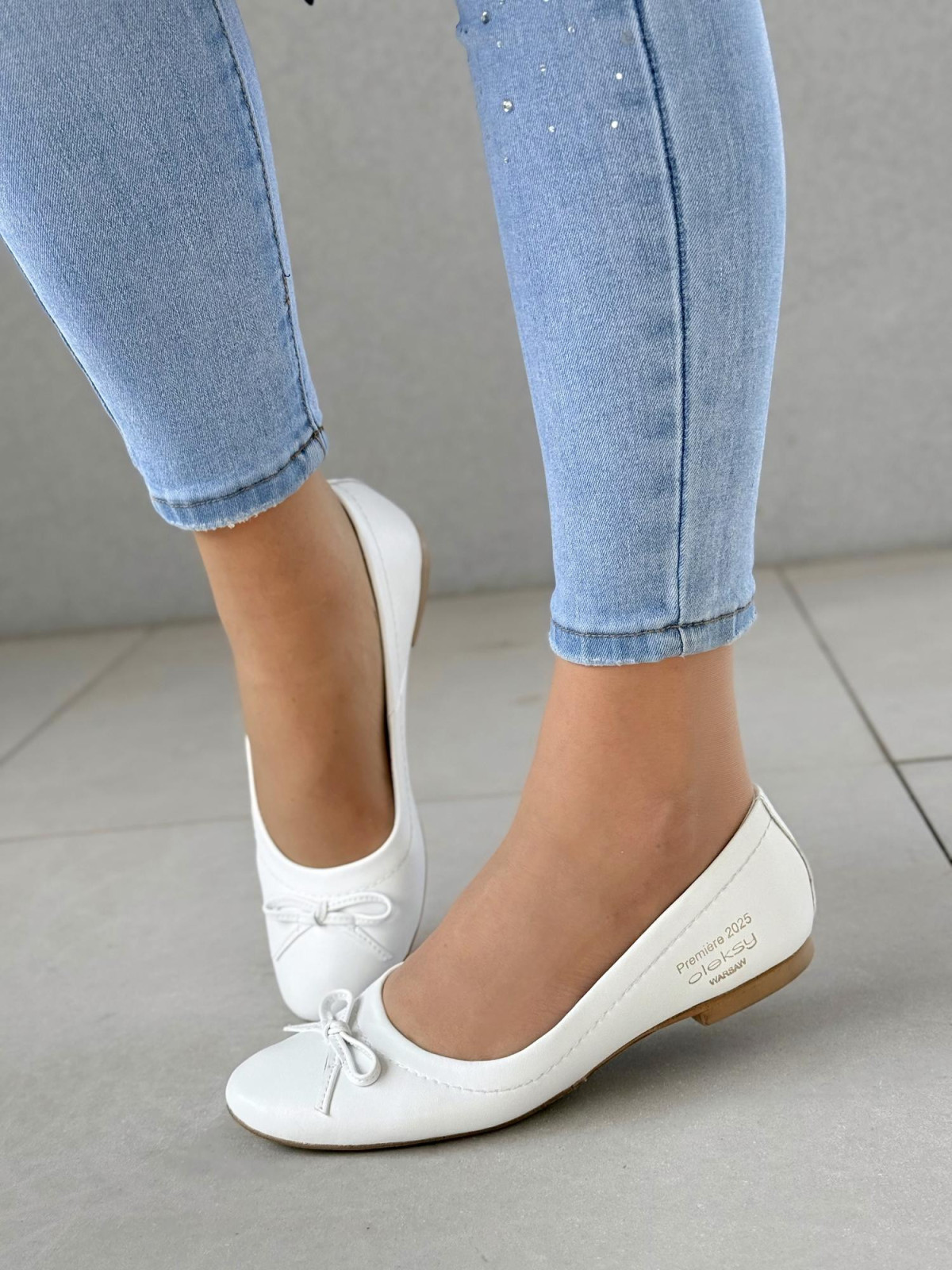 Balerinki ze skóry naturalnej OLEKSY Polskiej produkcji