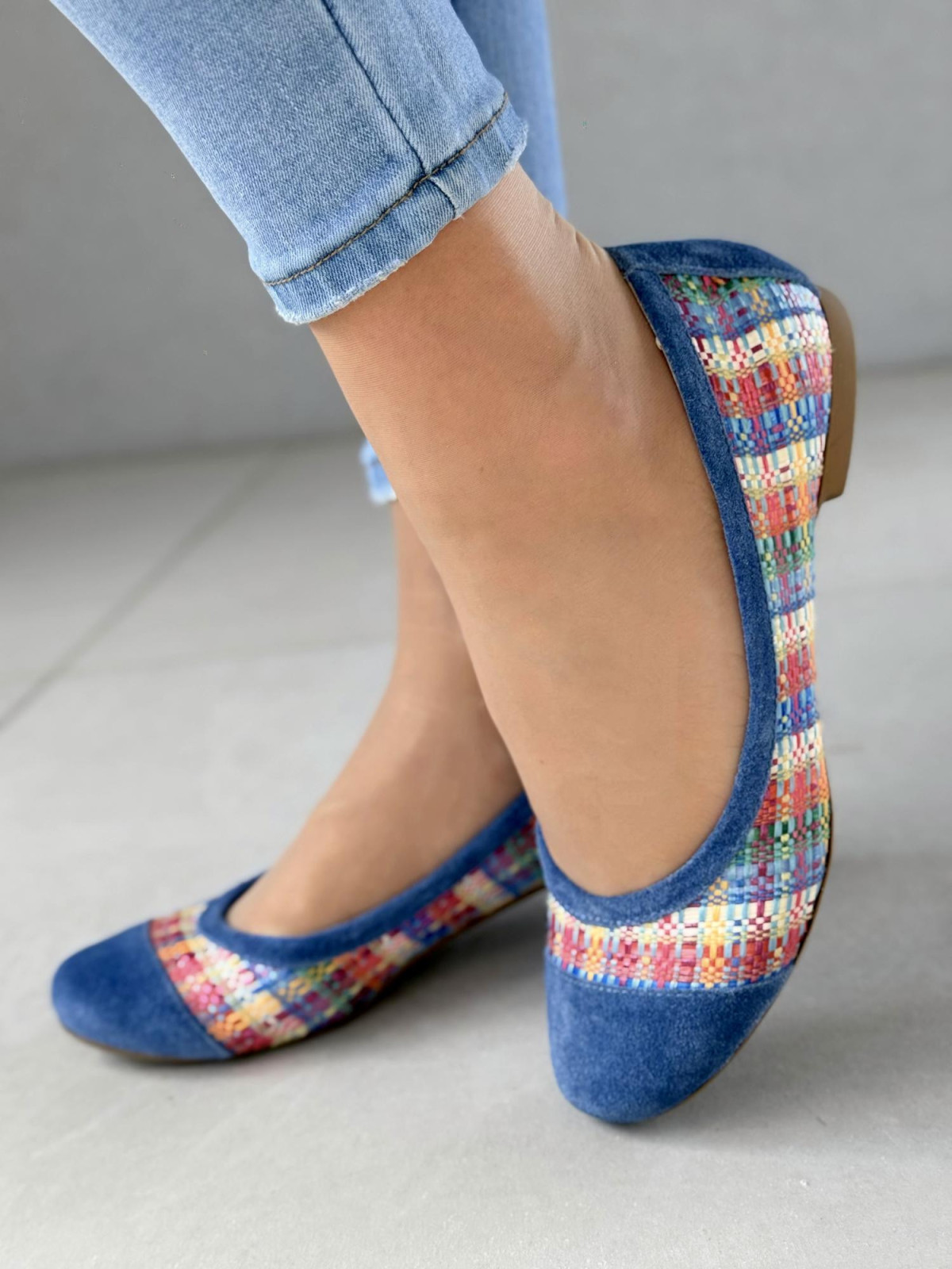 Balerinki ze skóry naturalnej OLEKSY Polskiej produkcji