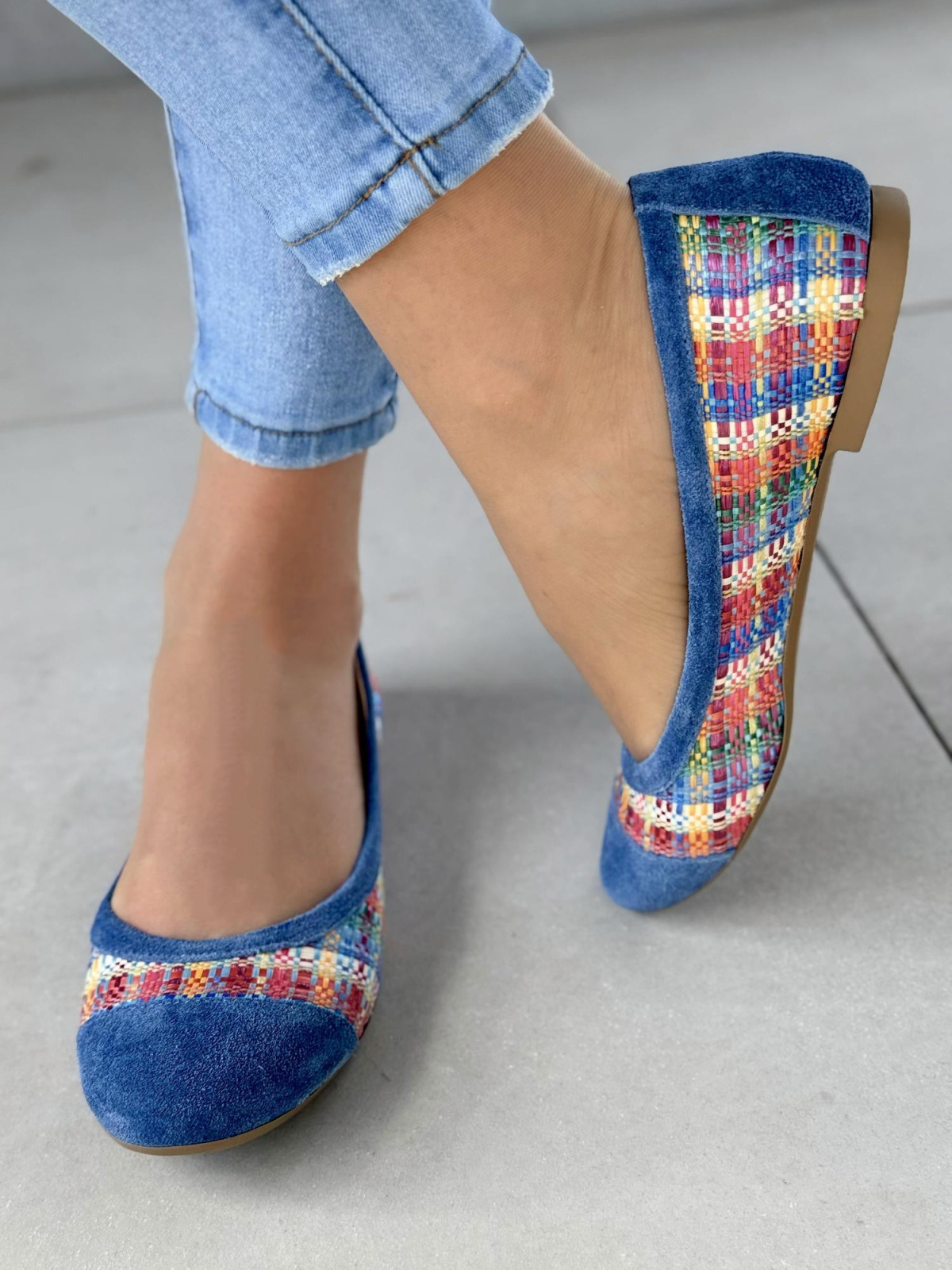 Balerinki ze skóry naturalnej OLEKSY Polskiej produkcji