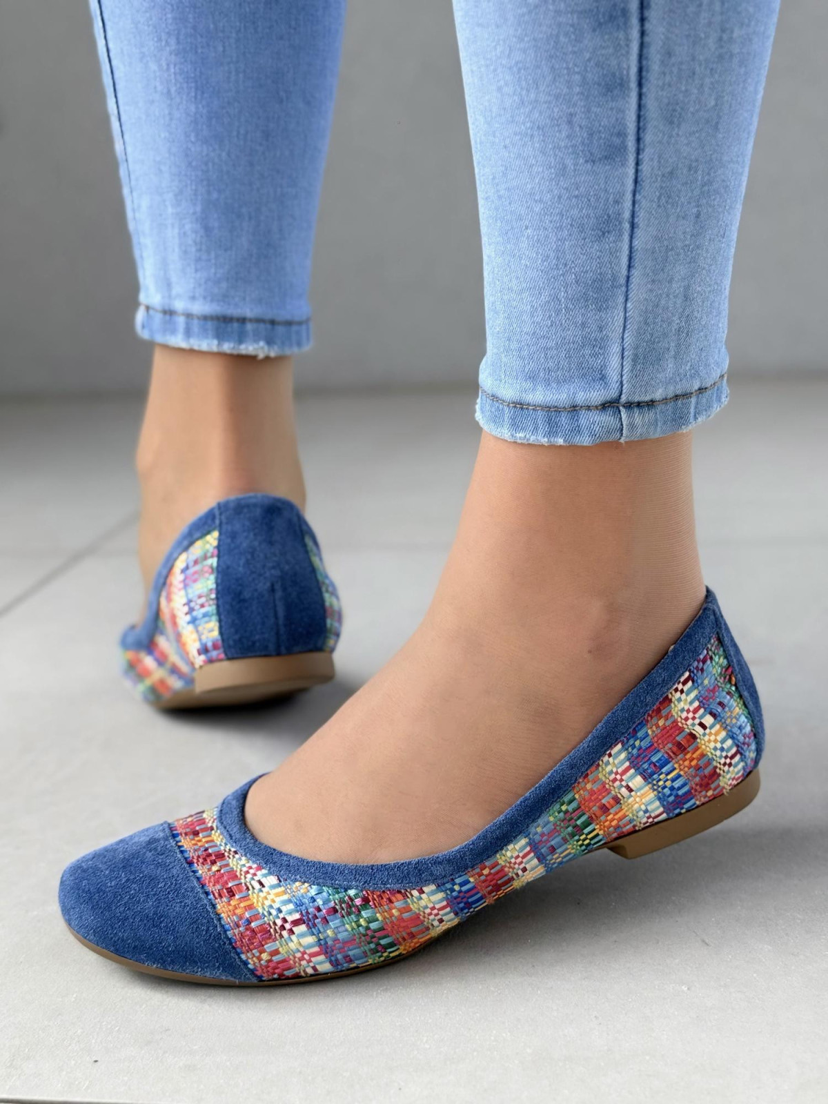 Balerinki ze skóry naturalnej OLEKSY Polskiej produkcji