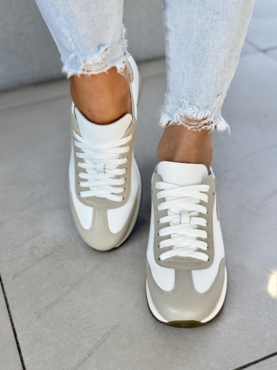 Sneakersy OLEKSY ze skóry naturalnej, Polskiej produkcji