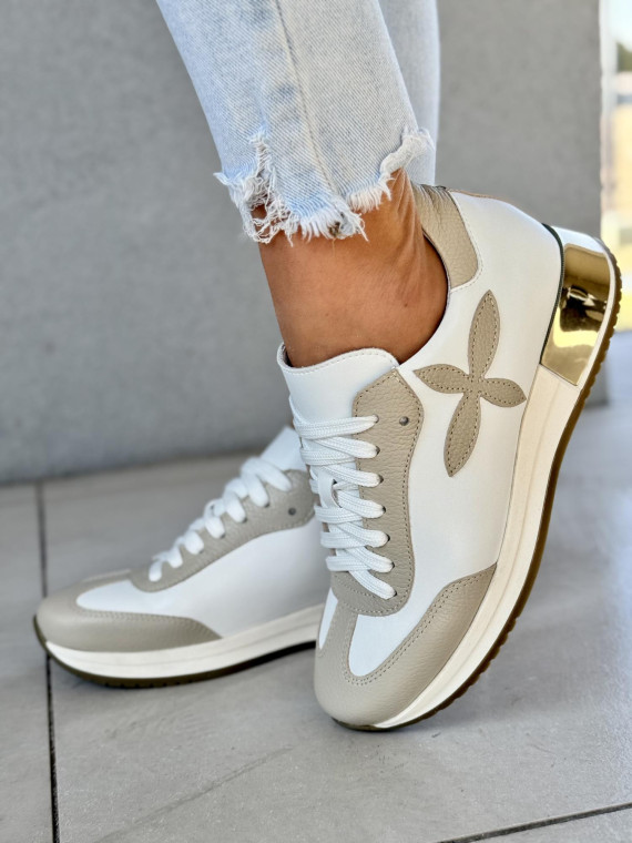 Sneakersy OLEKSY ze skóry naturalnej, Polskiej produkcji