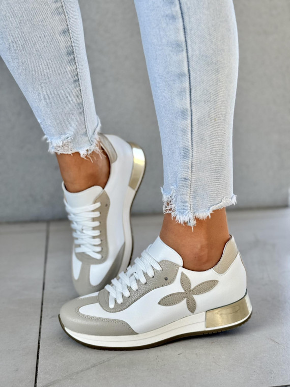 Sneakersy OLEKSY ze skóry naturalnej, Polskiej produkcji