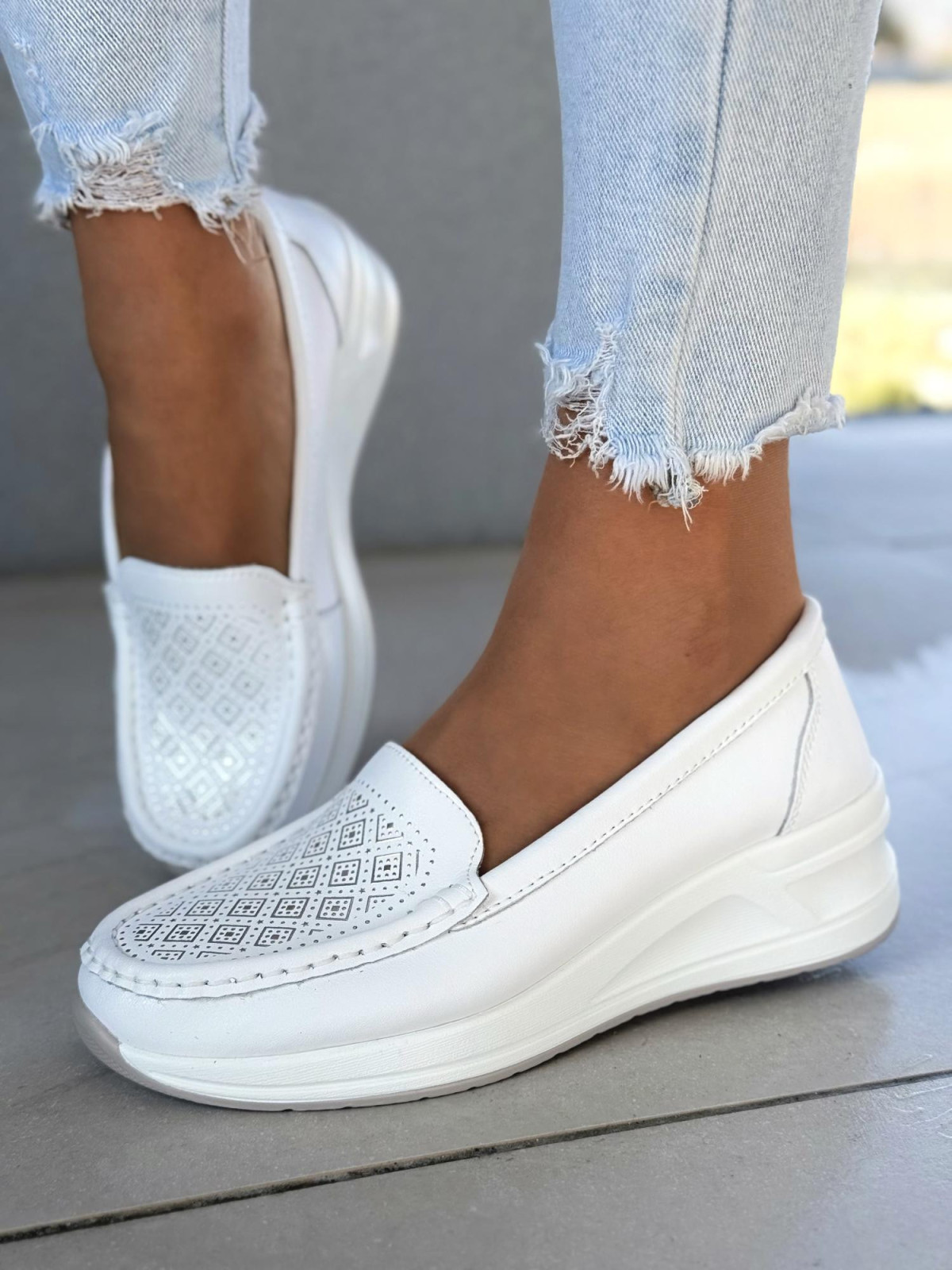 Mokasyny ze skóry naturalnej