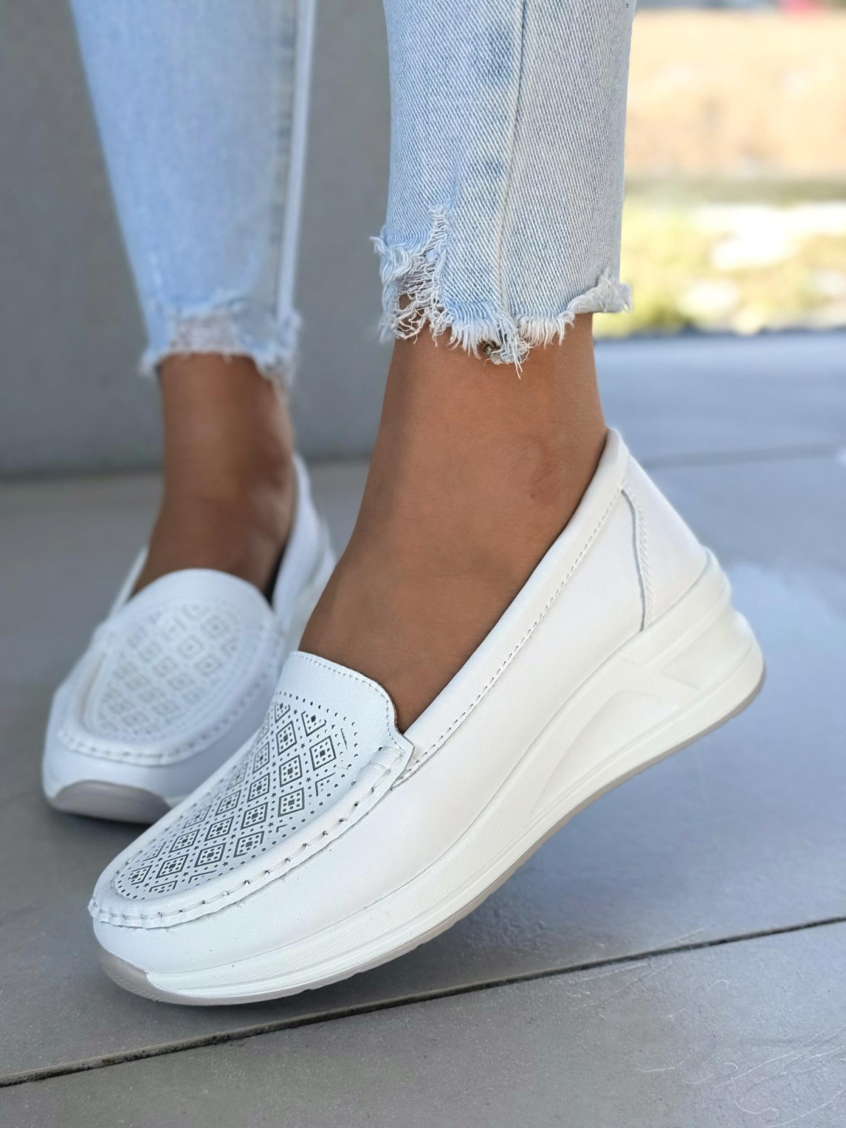 Mokasyny ze skóry naturalnej