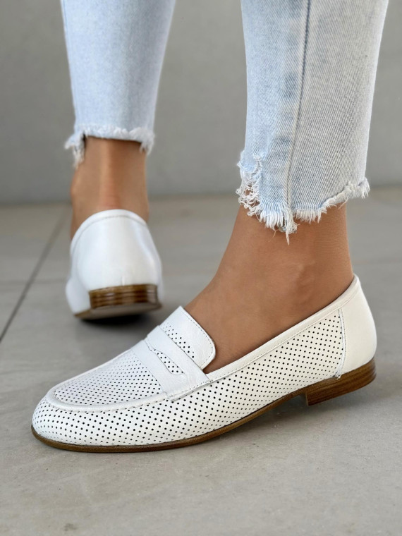 Mokasyny damskie ze skóry naturalnej