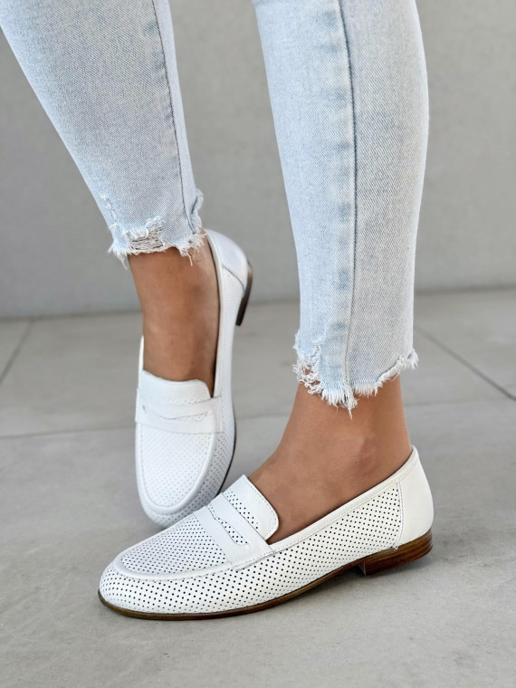 Mokasyny damskie ze skóry naturalnej