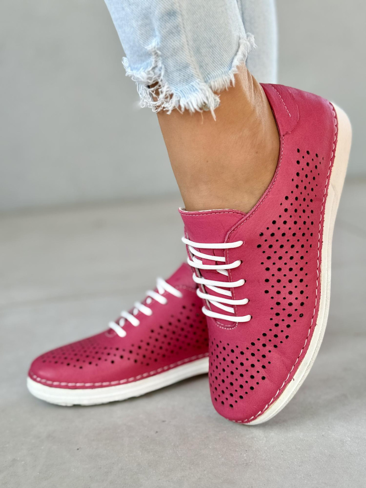 Trampki damskie skórzane