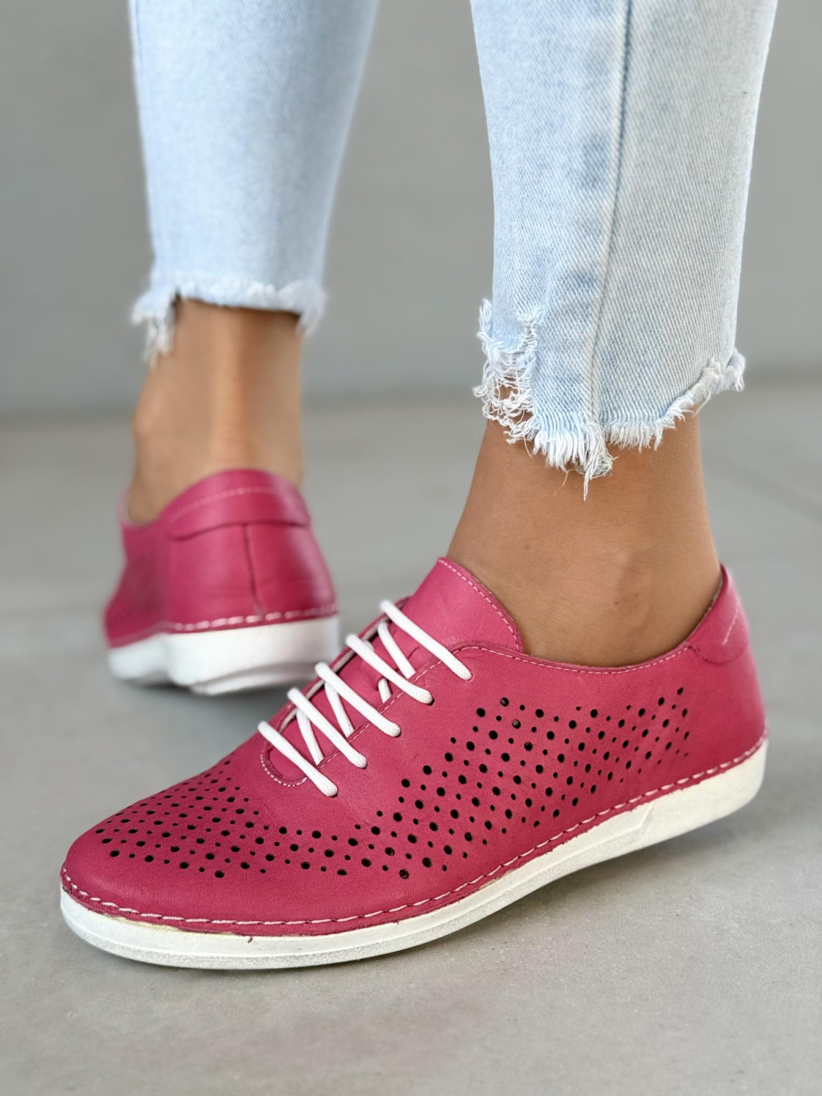 Trampki damskie skórzane