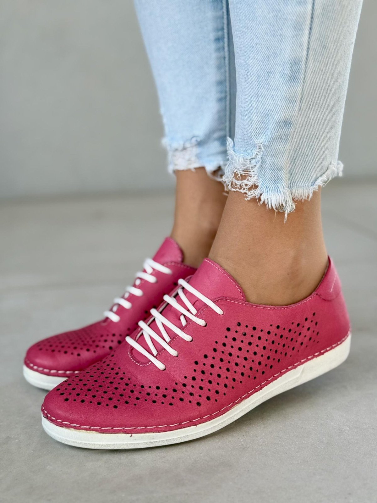 Trampki damskie skórzane