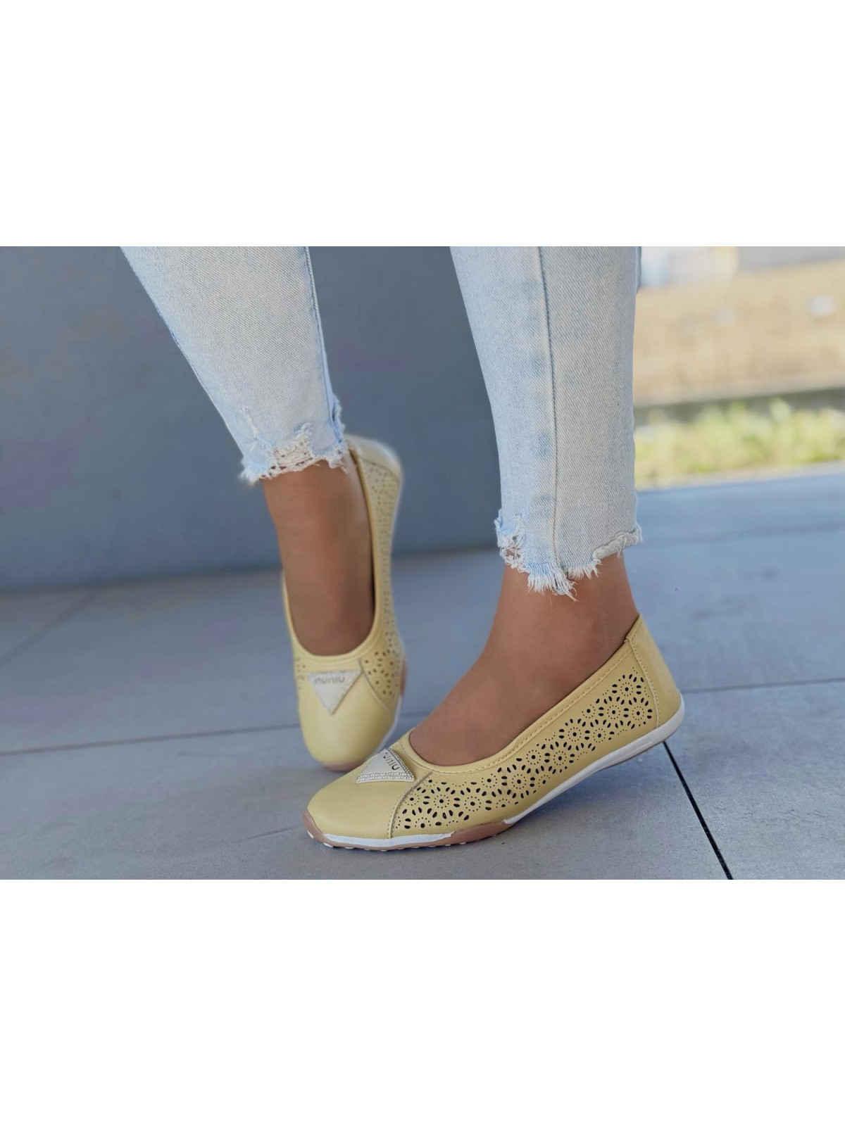 Baleriny ze skóry naturalnej