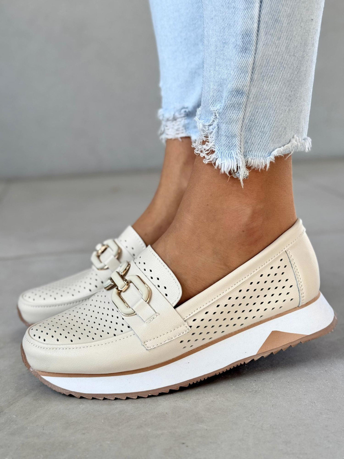 Mokasyny ze skóry naturalnej