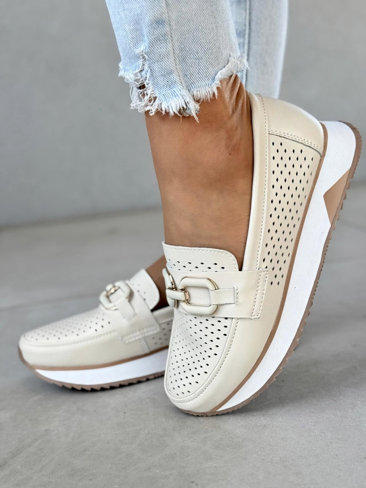 Mokasyny ze skóry naturalnej