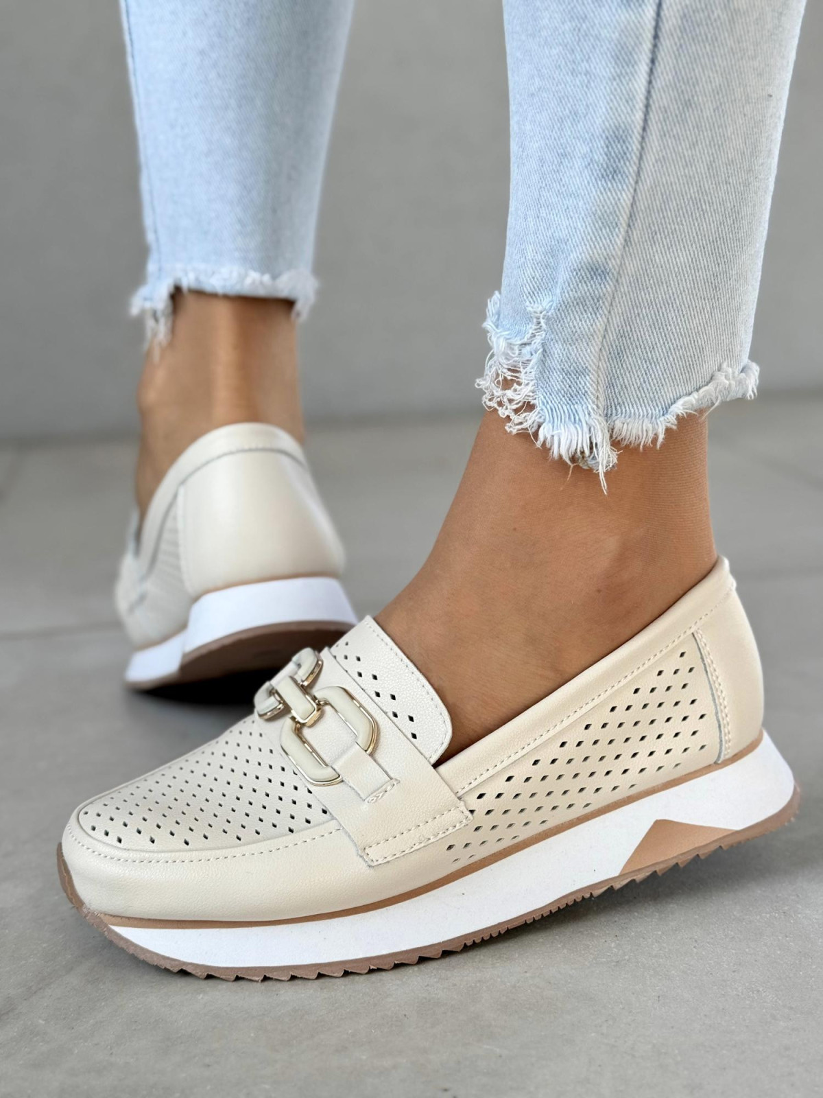 Mokasyny ze skóry naturalnej