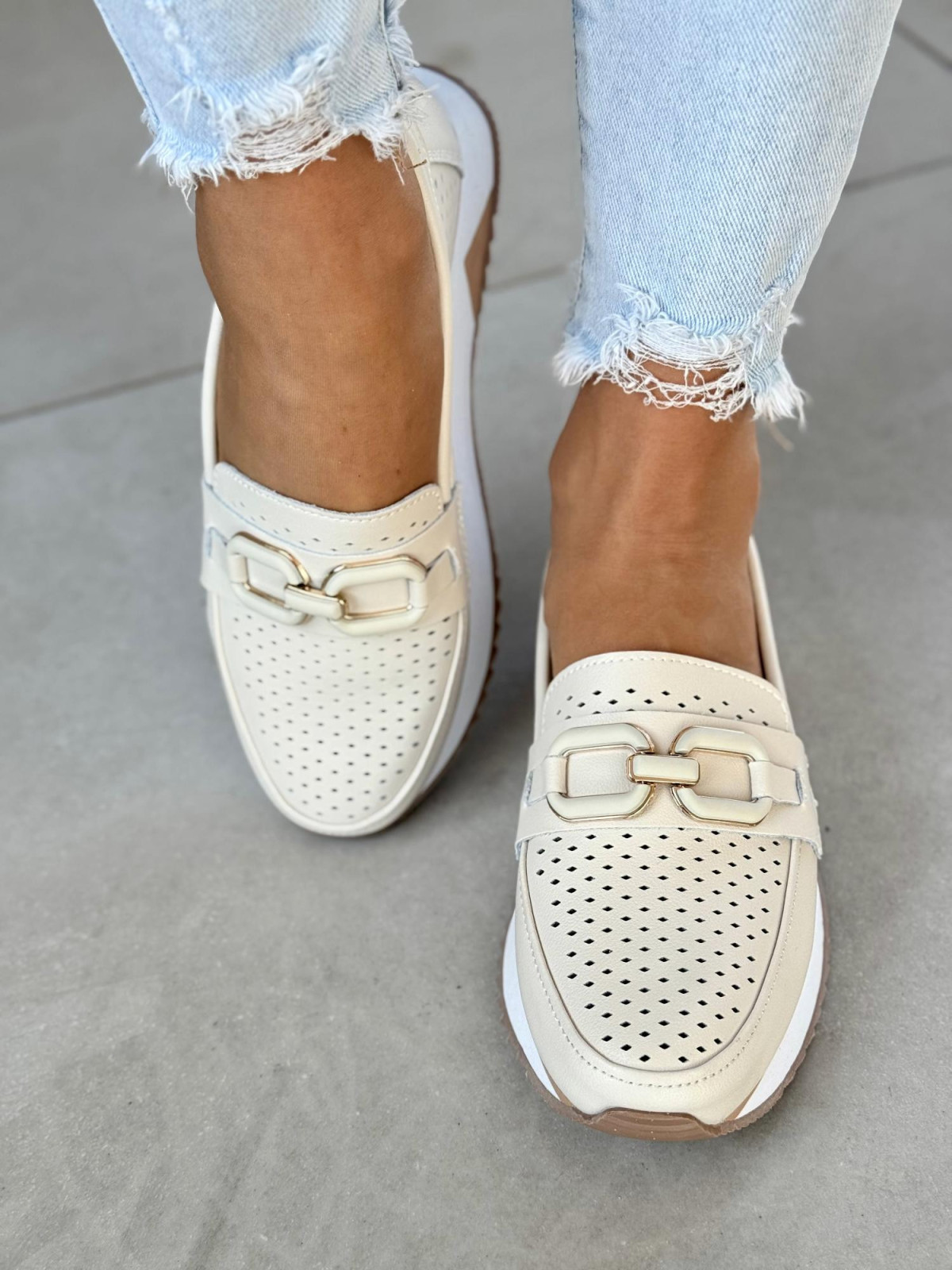 Mokasyny ze skóry naturalnej