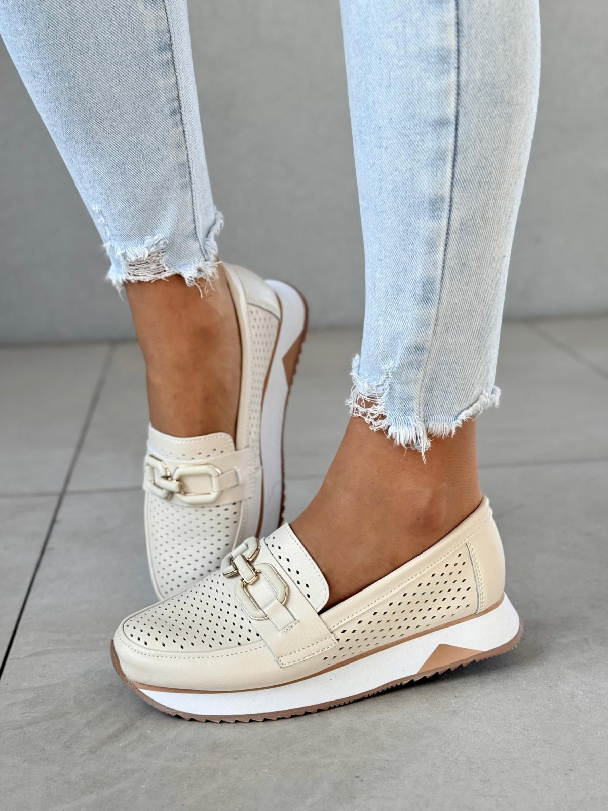 Mokasyny ze skóry naturalnej