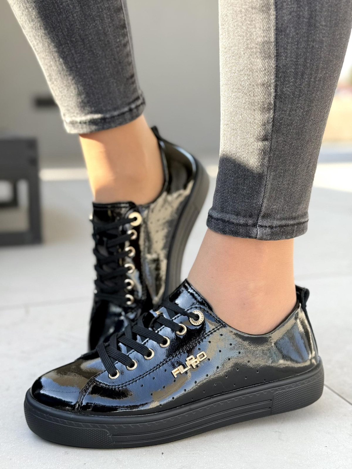 Sneakersy ze skóry naturalnej