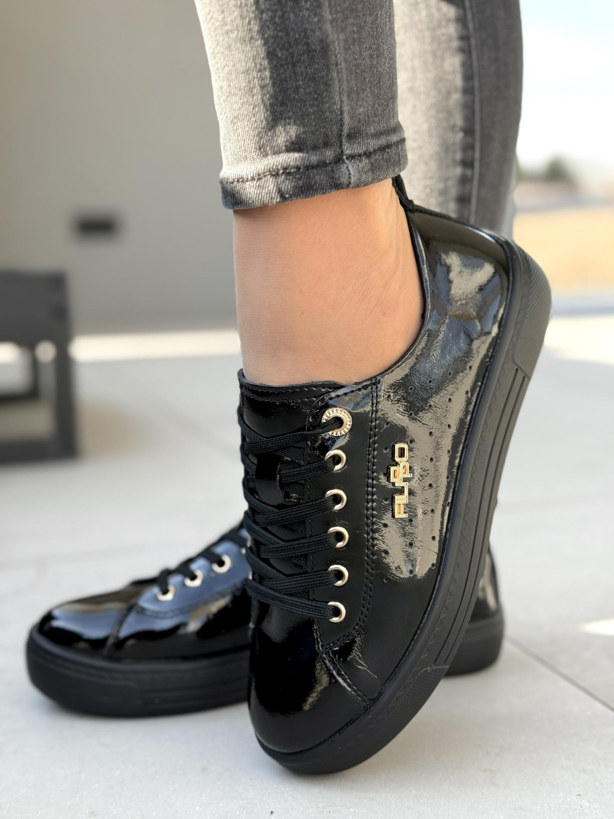 Sneakersy ze skóry naturalnej