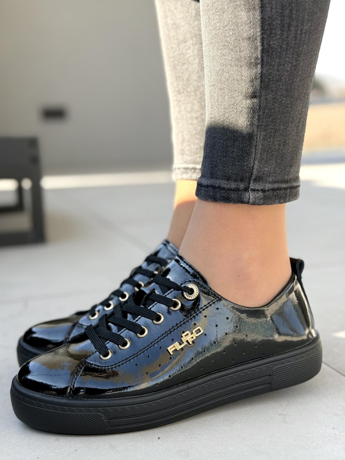 Sneakersy ze skóry naturalnej