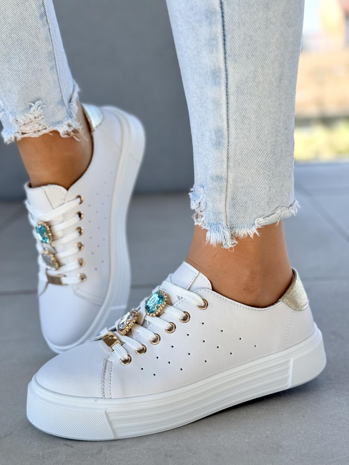 Sneakersy ze skóry naturalnej