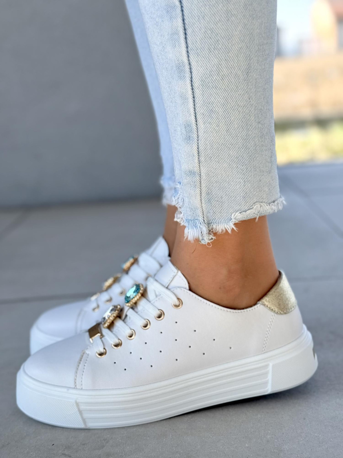 Sneakersy ze skóry naturalnej