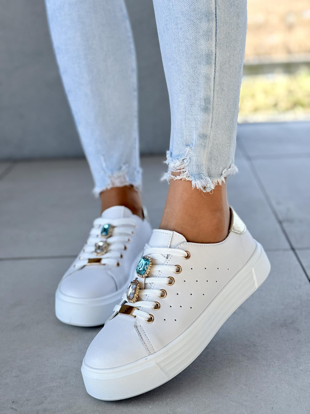 Sneakersy ze skóry naturalnej