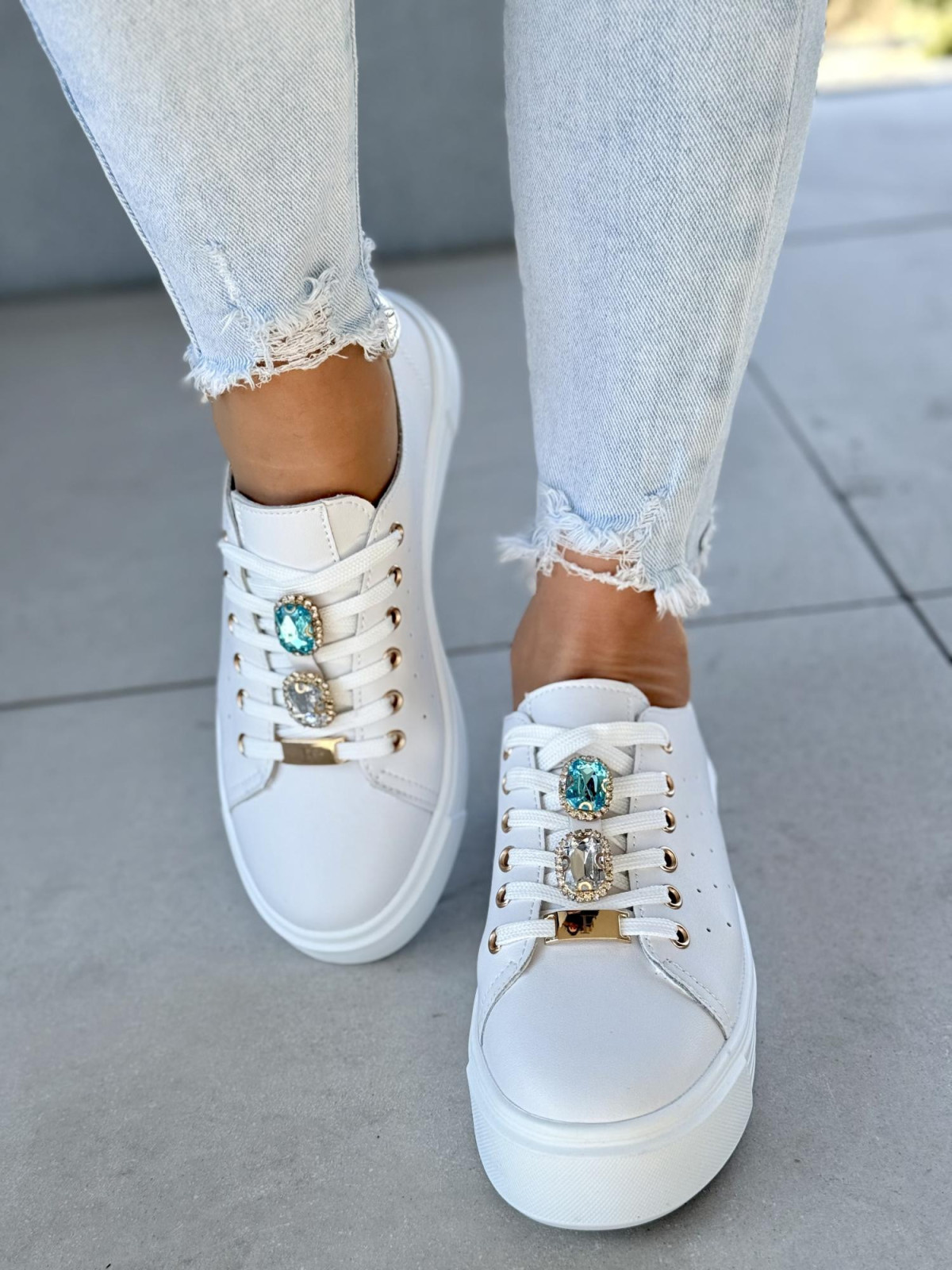 Sneakersy ze skóry naturalnej