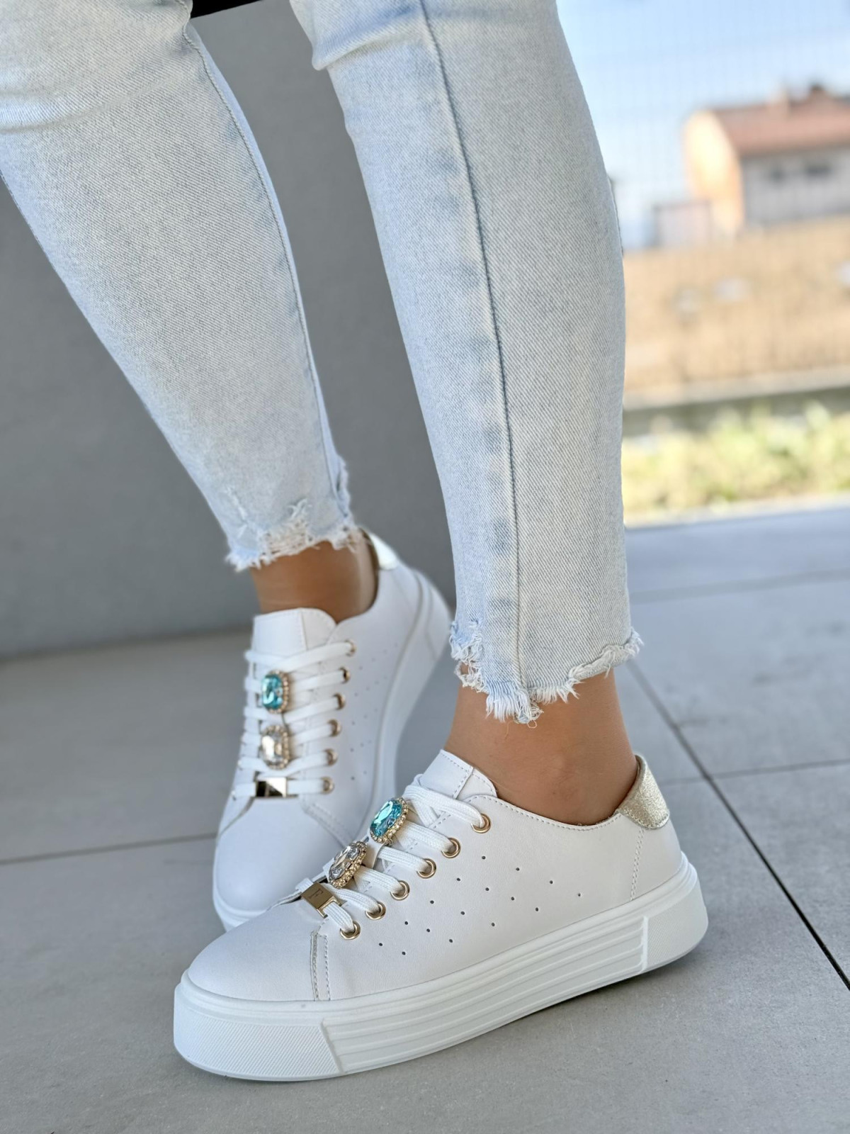 Sneakersy ze skóry naturalnej