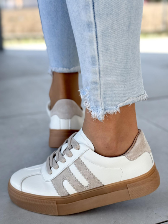 Sneakersy ze skóry naturalnej