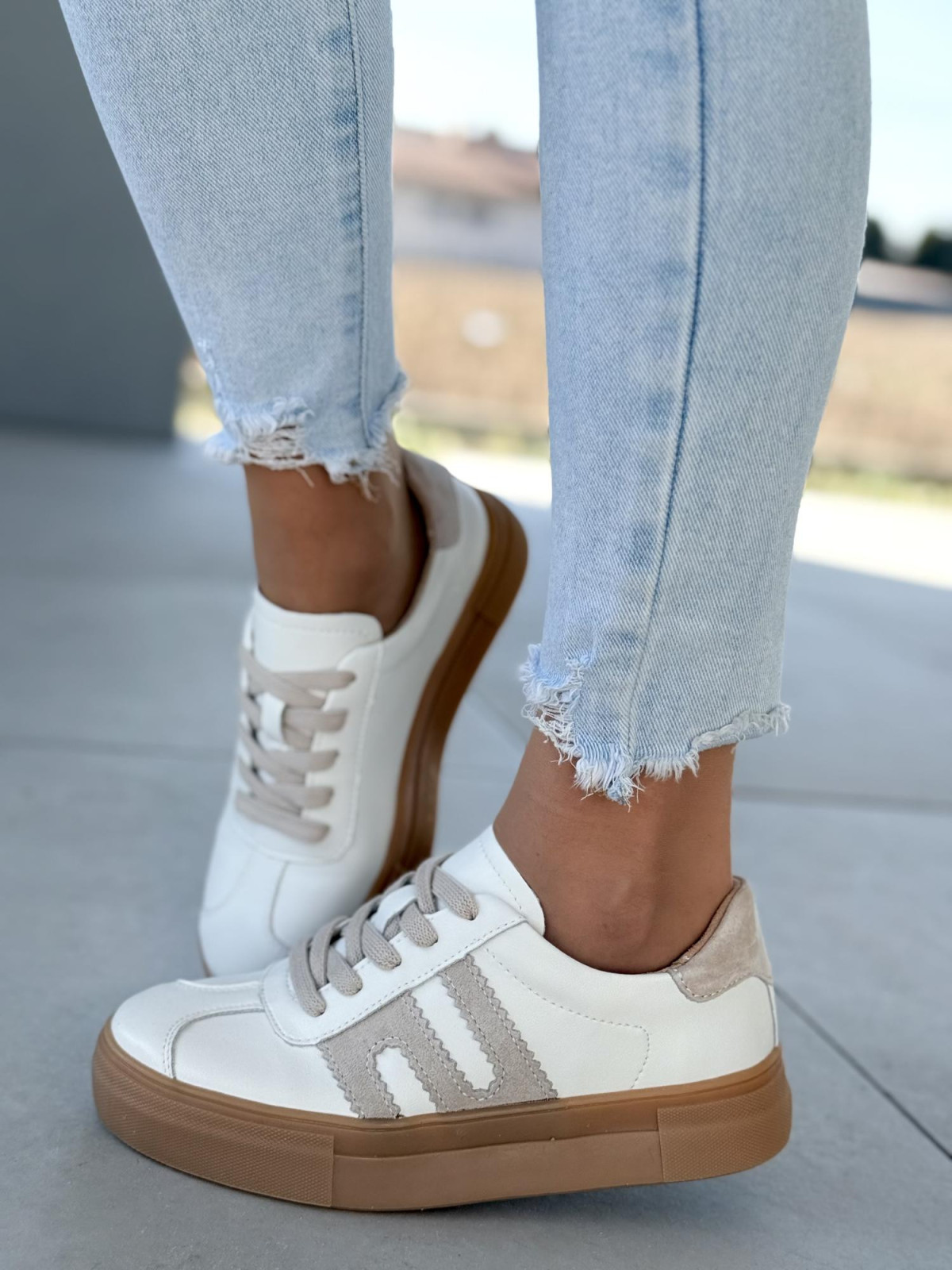 Sneakersy ze skóry naturalnej