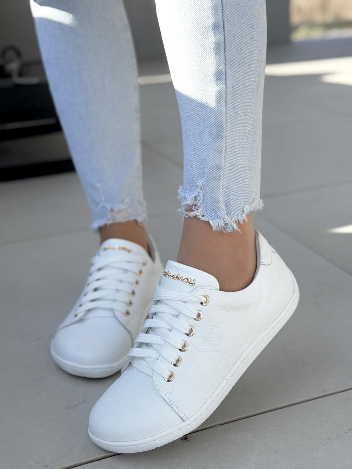 Barefoot sneakers OLEKSY ze skóry naturalnej