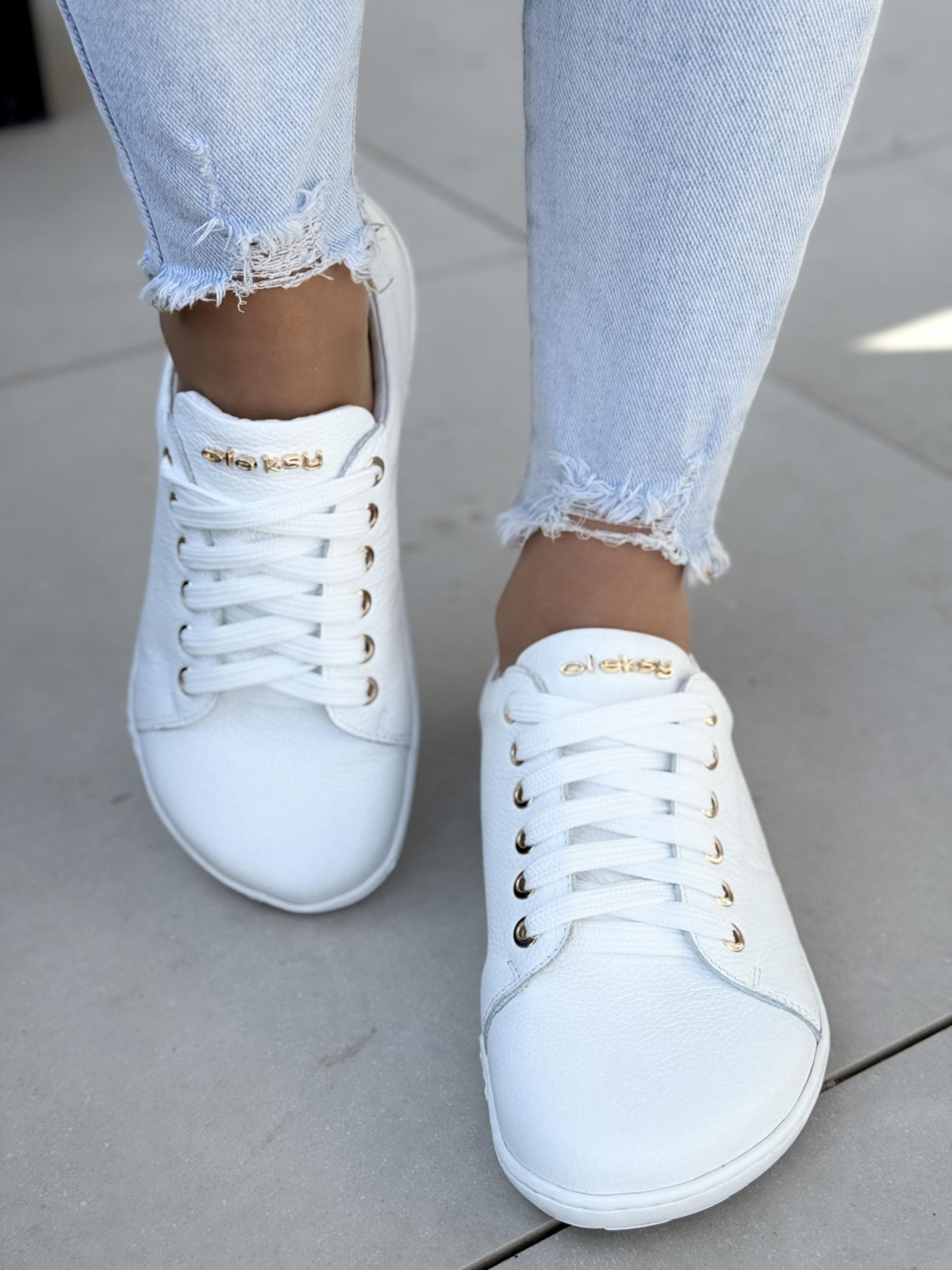 Barefoot sneakers OLEKSY ze skóry naturalnej