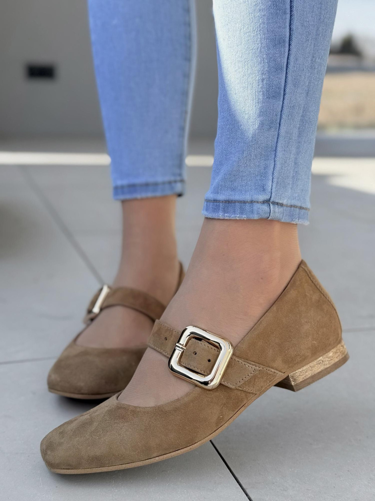 Baleriny OLEKSY ze skóry naturalnej Polskiej produkcji