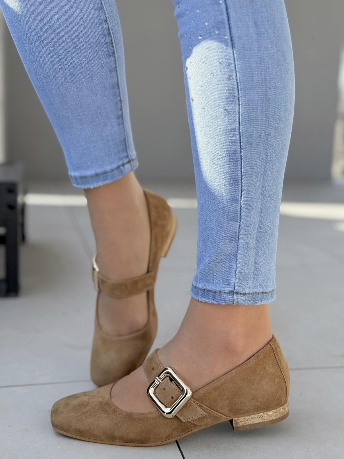 Baleriny OLEKSY ze skóry naturalnej Polskiej produkcji