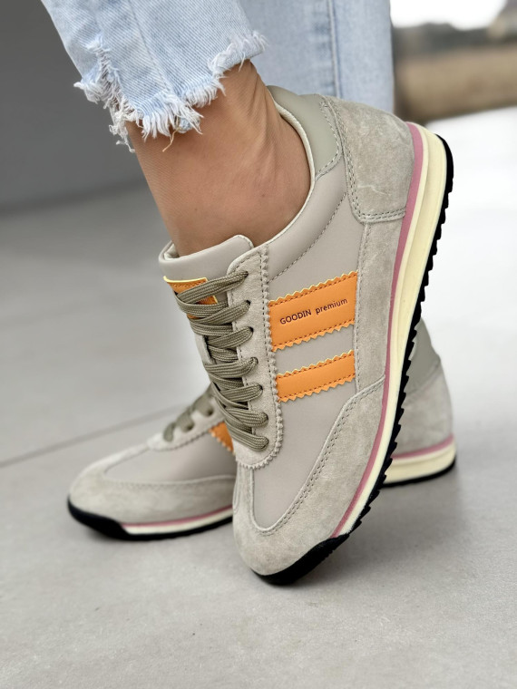 Nowoczesne sneakersy ze skóry naturalnej