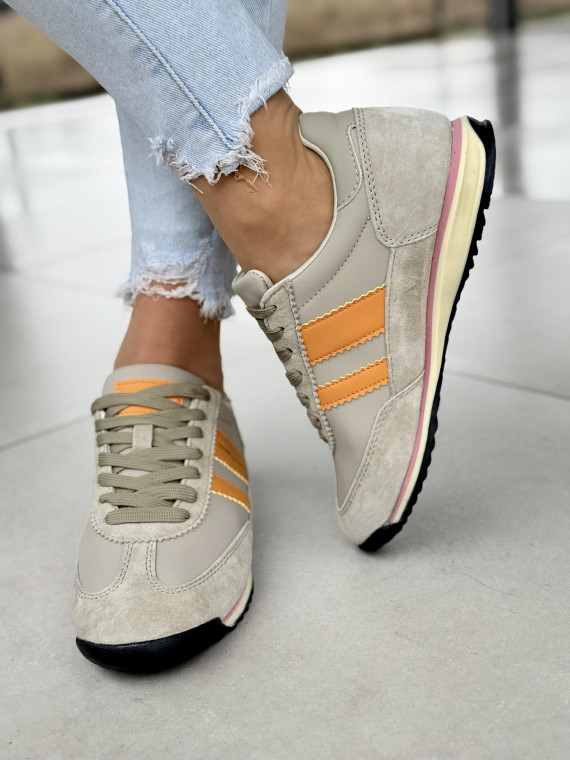 Nowoczesne sneakersy ze skóry naturalnej