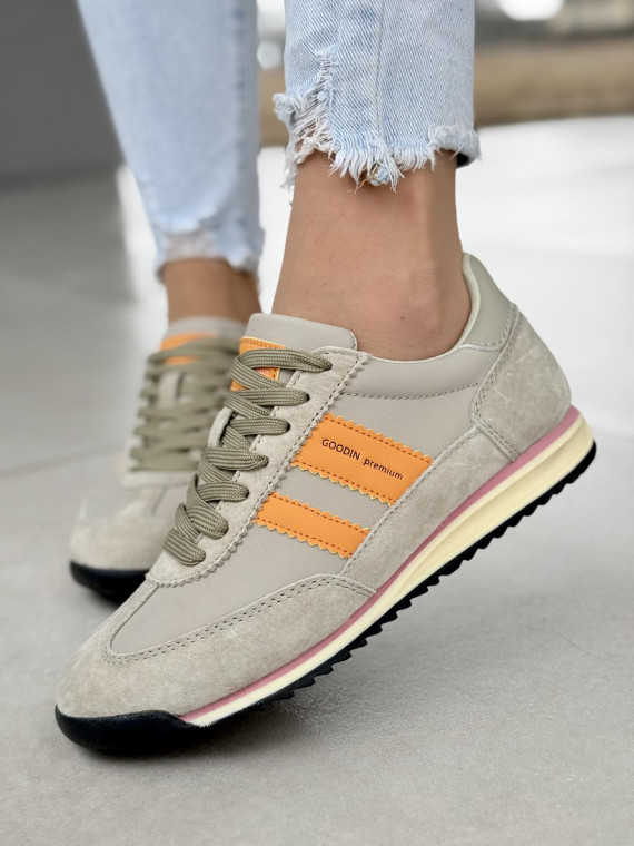 Nowoczesne sneakersy ze skóry naturalnej