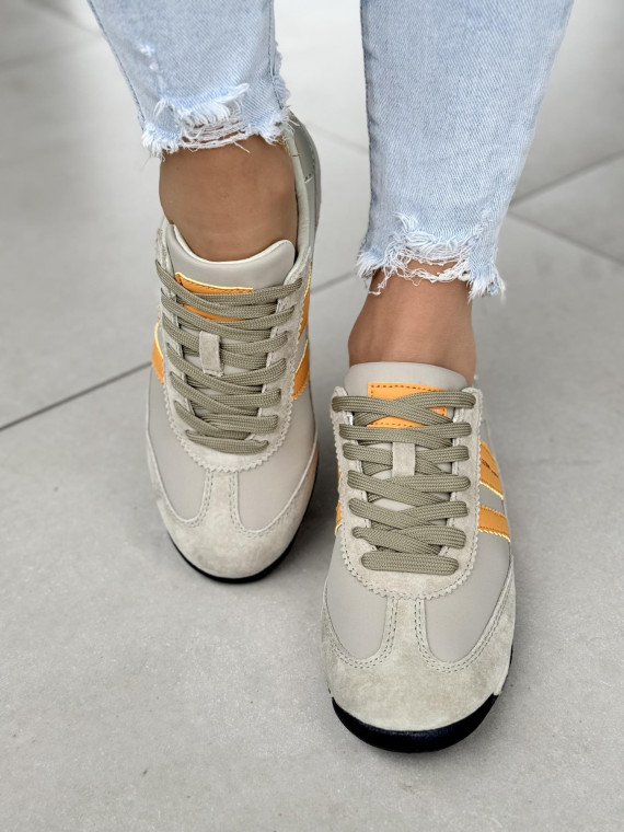 Nowoczesne sneakersy ze skóry naturalnej