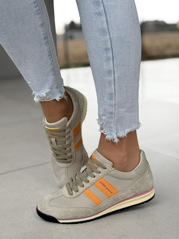 Nowoczesne sneakersy ze skóry naturalnej